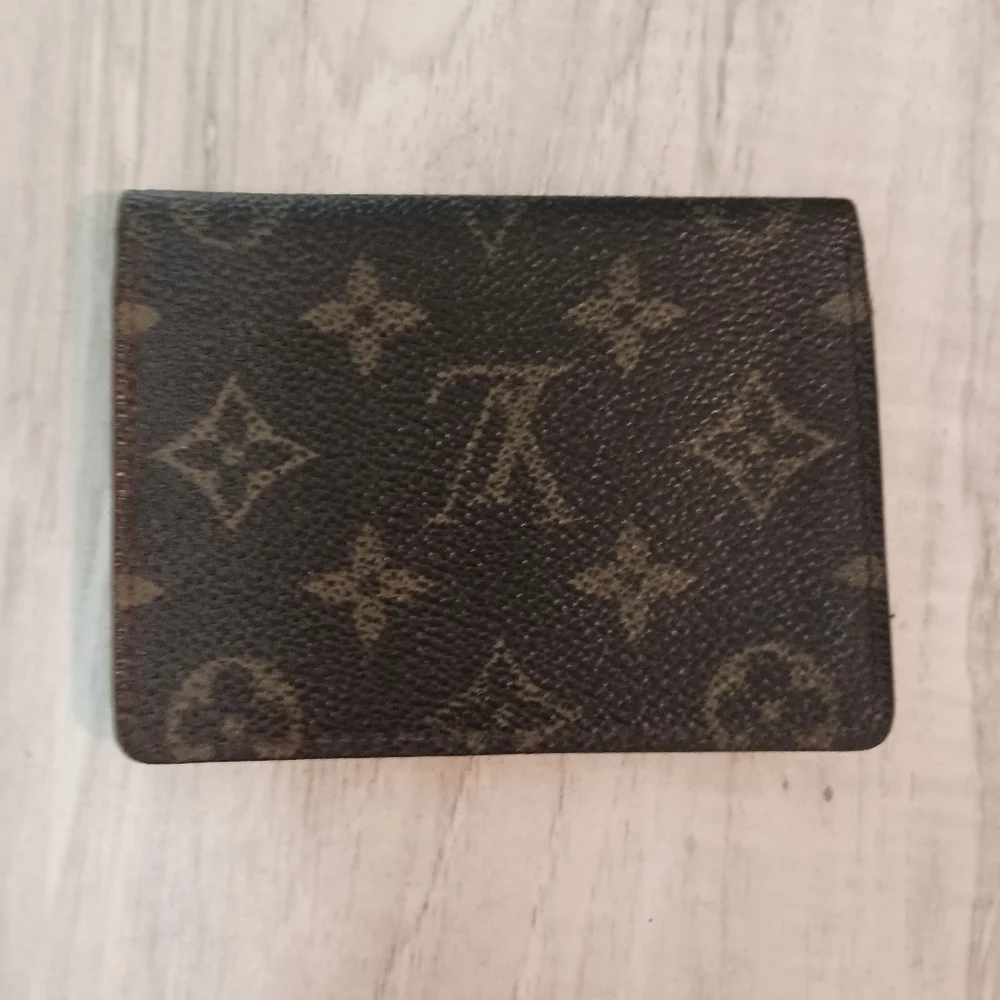 AuthLouis Vuitton Monogram Canvas Porte 2 cartes Vertical Pass Card Case Wallet